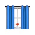 thumbnail image 2 of 2-Panels Lined Blackout Kitchen Bathroom Décor D24 Royal Color Window Curtain Tier With Bronze Grommets On Top 30" X 36" Each panel, 2 of 4