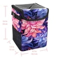 thumbnail image 5 of Petal flower Foldable Car Trash Can with Lid, Leak-proof Mini Garbage Bin, Hanging Storage Bag, 5 of 6