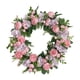 thumbnail image 2 of Guirnalda de peonías para primavera, verano, otoño e invierno, ideal para decorar la puerta de entrada en bodas. Rosado morado, 2 of 9