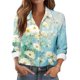 thumbnail image 1 of TaTaai Women Long Sleeve Collared Printed Shirt Casual Button Down Blouse Ladies Weekend Outdoor Vacation Wear Soft Comfortable Non See Through Versatile Stylish Top Gift, 1 of 6