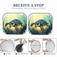 thumbnail image 6 of Bingfone Watercolor Turtle3 Windshield Sun Shade 2-Piece Foldable Car Front Window Sunshade for Most Sedans SUV Truck-Medium, 6 of 7