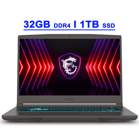 MSI Thin 15 Premium Gaming Laptop 15.6" FHD IPS 144Hz Intel 8-core i5-12450H 32GB DDR4 1TB SSD GeForce RTX 3050 Backlit USB-C Win11