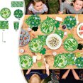 thumbnail image 1 of QTOCIO St Patricks Day Decorations, 122pcs St. Patrick Theme Irish Disposable Tableware Paper Plates Tablecloths Paper Towels Paper Cups Straws Party Supplies Set Holiday Decorations, 1 of 6