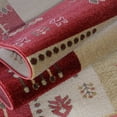 thumbnail image 2 of Ladole Rugs Guinea Collection Border Pattern Innovative European Area Rug Carpet in Red-Cream, 3x5(2'7" x 4'11", 80cm x 150cm), 2 of 4