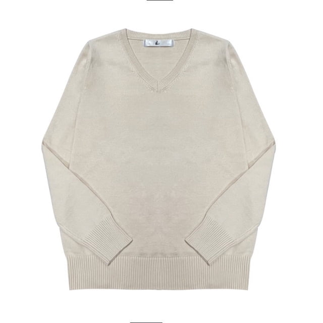 Suéter tipo jersey de cuello en V de punto para estudiantes, estilo universitario, para hombres y mujeres, JK