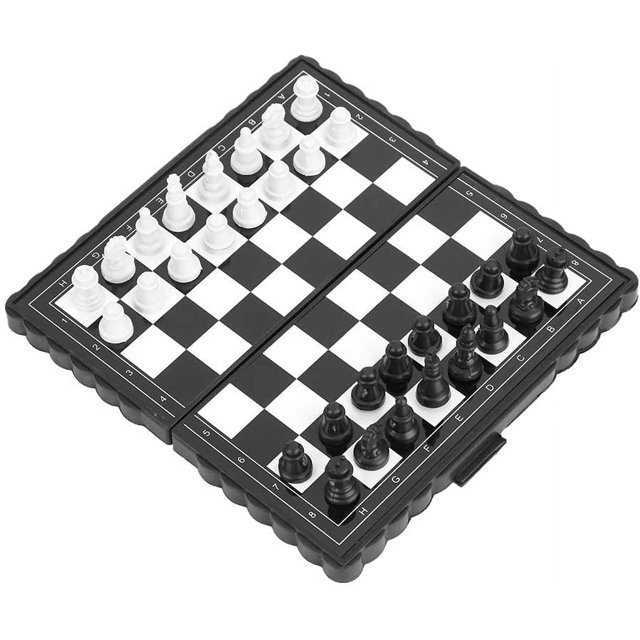 Tablero de ajedrez portátil, juego de ajedrez para adultos, ajedrez plegable, juego de mesa de ajedrez para fiestas, juego de mesa de ajedrez para actividades familiares