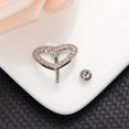 thumbnail image 5 of Heart Belly Button Rings Crystal Belly Button Rings Surgical Steel Piercing Je, 5 of 5