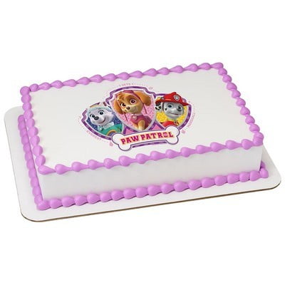 Paw Patrol Skye, Everest & Mars ~ Edible Icing Image for 6 inch Round