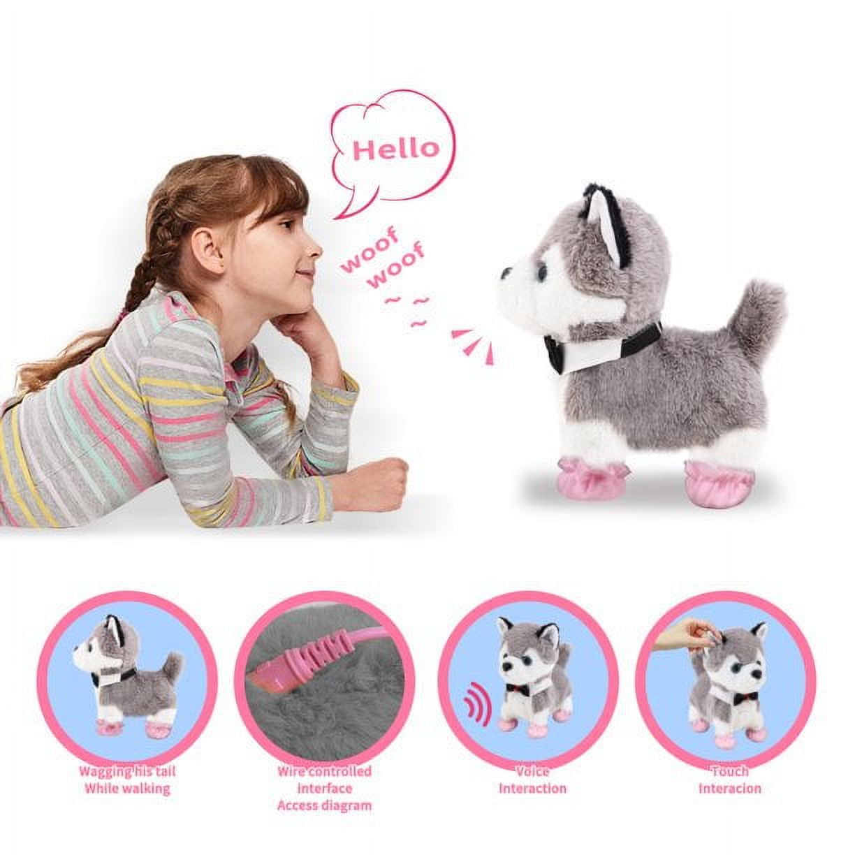Interactive Plush Pet Dog Electronic Plush Toy Dog with Remote