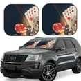 thumbnail image 2 of Daiia Casino Poker Chips 2PCS Car Windshield Sun Shade, Foldable Sun Shield for Car Front Window, Auto Sun Blocker Visor Protector Universal for Truck SUV Pickup-Large, 2 of 7