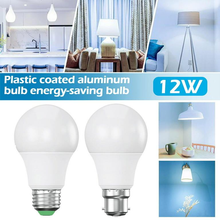 ribben Lejlighedsvis skrå Led Bulb Lamps E27 B22 AC220V Light Real Power 12W White Warm Hotsale White  R7Z6 - Walmart.com