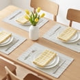 thumbnail image 2 of REGALWOVEN Rustic Placemats Set of 4 Rectangular Cotton Blend Placemats for Dining Table Decor Washable Kitchen Table Mat Wipe Clean Beige 15.7x11.8inch, 2 of 6