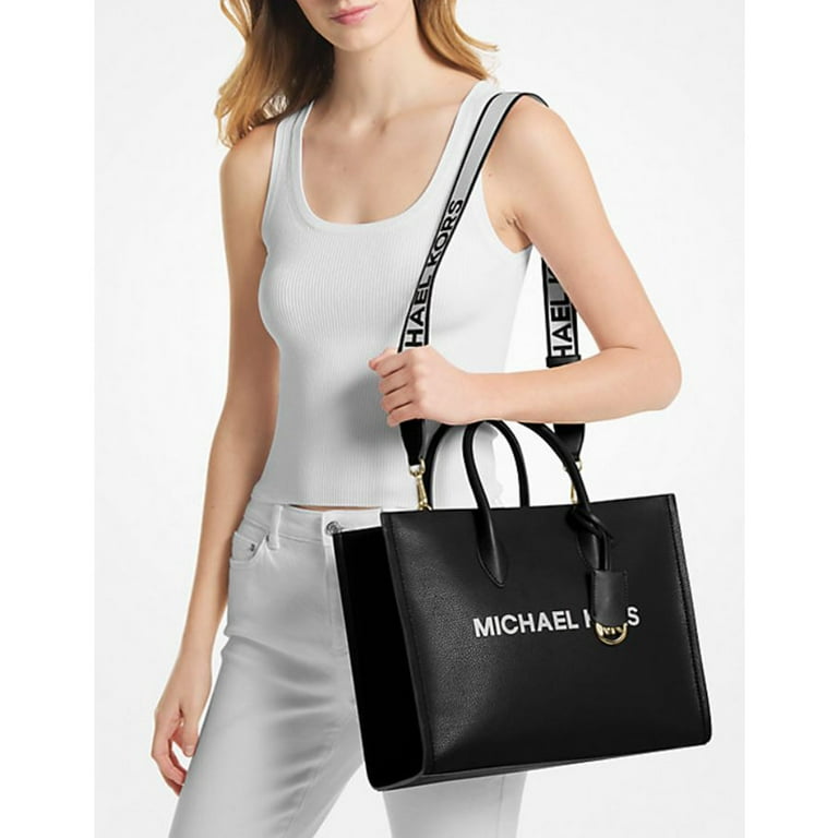 Michael Kors Womens Mirella Medium Pebbled Leather Tote Bag