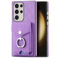 thumbnail image 2 of SaniMore for Samsung Galaxy S23 Ultra (6.8" 2023) Wallet Case, Cash Pocket 360° Rotating Metal Holder Kickstand PU Leather Shockproof TPU Card Slots Magnetic Car Mount Wear-resistant Shell, Purple, 2 of 13