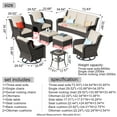 thumbnail image 2 of Ovios 8 Pieces Outdoor Patio Furniture with Swivel Chairs Wicker Patio Sectional with Sofa for Backyard, 2 of 5