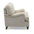 thumbnail image 4 of Clarendon Sea Oat Beige Polyester Fabric Upholstered Transitional Arm Chair, 4 of 11