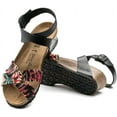 thumbnail image 2 of Birkenstock Womens Lola, Flower Frill Black, 43 EU, Narrow, 2 of 2