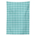 thumbnail image 3 of Ambesonne Turquoise Blue Tablecloth Rectangular Table Cover, Soft Tones Checkered, 60"x90", Pale Blue Turquoise, 3 of 4