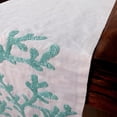 thumbnail image 3 of The HomeCentric Decorative Silk Table Runner 14 x 60 inch, Beaded Embroidery, Handmade Table Runner - Beach Coral, 3 of 4