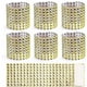 thumbnail image 1 of Zhuge 100 anillos para servilletas, anillos para servilletas con diamantes de imitación, para recepciones de bodas o adornos para cenas o fiestas navideñas, dorados, 1 of 5