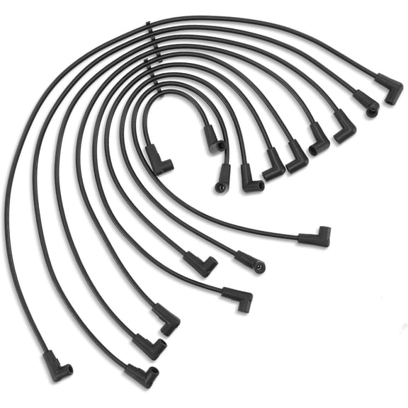 A-Premium Spark Plug Wires Compatible with AM General Hummer & Chevrolet Blaze & GMC Jimmy, Yukon, C1500/2500/3500, K1500/2500/3500, & More, 5.0L 5.7L 9-PC Set