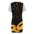 thumbnail image 4 of Mini vestido de manga corta con estampado floral ahuecado cruzado causal sexy para mujer Fridja qw1212, 4 of 5
