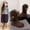 Brown, variant on Eltusu Girls Winter Boots Mid Calf, Windproof Chunky Non-Slip Zipper Riding Boots Khaki Size 2 Big Kids