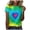 Green, variant on Women Tshirts Crew Neck Printed Short Sleeve Pride Rainbow Top Womens Tees Green S