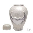 thumbnail image 4 of Cremation Urns- Dom Top Urn White Enameled with Wings of Heart Adult Urn –Best Urn for Human Ashes – Funeral Urn., 4 of 7