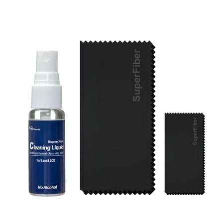 Liquid Crystal Lens - Loadstone Studio Photo Camera Lens 0.7oz Cleaning Liquid and 2 x Black SuperFiber Lens Cleaning Cloth, WMLS3741