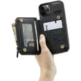 thumbnail image 1 of Suitable for New iPhone13 Mini 13pro 13pro max Mobile Phone case AntiIBAOLE Theft Brush Mobile Phone Holster MultiIBAOLE Function Mobile Phone Frosted Leather case (Black, iPhone13Pro Max（6.7）), 1 of 7