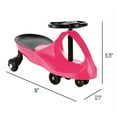 thumbnail image 2 of Zigzag Cars Pink Push & Pedal Ride-On for Toddlers & Kids, 15.25 x 12.5 x 30 in, 2 of 6