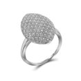 thumbnail image 3 of JewelersClub 0.925 Sterling Silver Accent White diamond Ring for Women | Diamonds for Everyday Womens Wear, 3 of 4