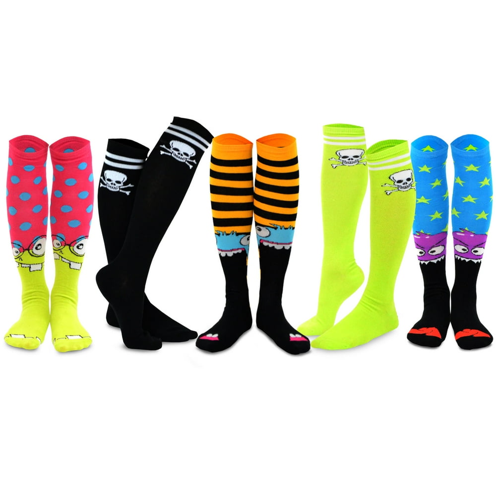 TeeHee Socks TeeHee Fun Novelty Cotton Knee High Socks for Junior and