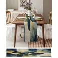 thumbnail image 3 of Navy Blue Yellow Geometric Table Runner 48 Inches, Modern Abstract Art Bed Runner Dresser Scarves Tabletop for Indoor Outdoor Parties/Ceremony/Banquet, 13" x 48", 3 of 8