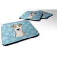 thumbnail image 1 of Caroline's Treasures BB1681FC Posavasos de espuma de Fox Terrier de pelo de alambre de copo de nieve (juego de 4), 3.5, multicolor Caroline's Treasures BB1681FC, 1 of 1