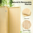 thumbnail image 3 of Room Divider 4 Panel Folding Privacy Screen, Bamboo Room Divider Screen - 6 ft. Tall Wall Divider for Room Separation Freestanding Partition Separators, Beige, 3 of 8