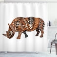 thumbnail image 1 of Ambesonne Animal Shower Curtain, Folkloric and Ethnic Boho, 69"Wx70"L, Multicolor, 1 of 3