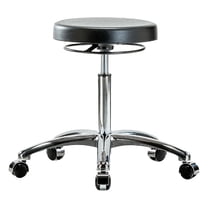 Manufacturer Varies Poly Med Bench Stool,Chrm,Casters,CL10 BR-CLR-PMBSO-CR-NF-CC