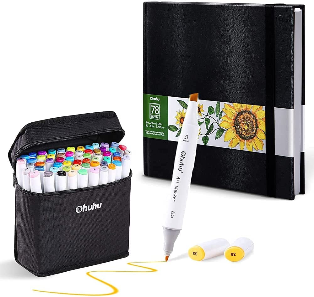 Alcohol Markers, Double Tipped Alcohol Based Permanent Art Marker+