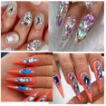 thumbnail image 4 of 21 Nail Art En Damier Cristal Rhinestone Set Nail Art, Crystal Rhinestone Nail Art, Tamaños mixtos, Decoración de uñas con diamantes Cristaux Colors Brillant, 4 of 5