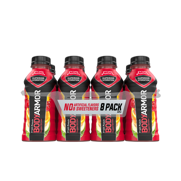(8 Count) BODYARMOR Sports Drink, Fruit Punch, 12 fl oz ...