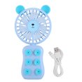 thumbnail image 1 of Mini ventilador de escritorio NikouMX recargable por USB viento ajustable Azul, 1 of 1