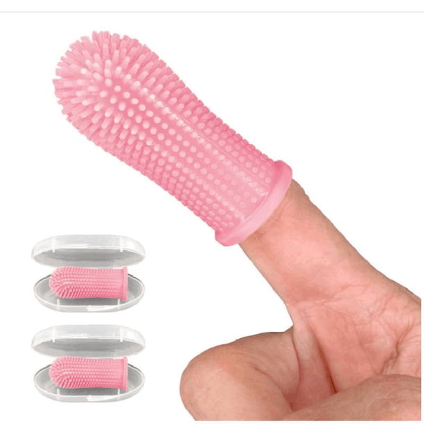 Rosa 8 Piezas Cepillo de Dientes para Perros y Gatos - Cepillo de Dientes para Perros y Gatos - Limpieza de 360 Grados para la Higiene y Salud de Perros y Gatos