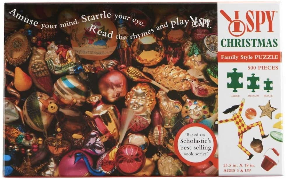 Scholastic I Spy Ispy Christmas Family Style Puzzle 500 PC 3 & up for sale online 