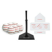 PowerNet Baseball T-Ball Coaching Bundle 8 Piece Tee-Ball Set 6 Soft Core Baseballs, Adjustable Tee, 5 Throw Down Bases to Coach