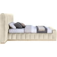 thumbnail image 4 of Meridian Furniture Amara Cream Velvet Queen Bed with Added Panels, 4 of 10