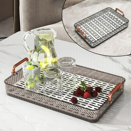 

Sheghy Items Under $5! Drainage Tray With Handle Rectangular Double Drainage Tray Suitable For Kitchen Living Room To Store Cups Foods Father s Day Savings