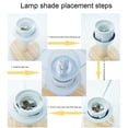 thumbnail image 4 of Lámpara de ambiente nórdico, lámpara de mesita de noche plisada estética para dormitorio, sala de estar, 4 of 8