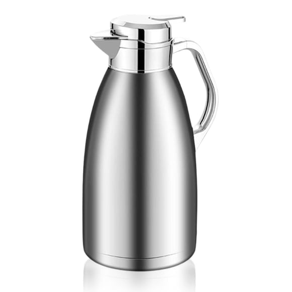 Jarra Térmica para Café 2.3L Cafetera Térmica Acero Inoxidable, Tetera Termo de Té Hervidor de Agua con Tapa Hermética y Asa Anti-quemadura, Mant